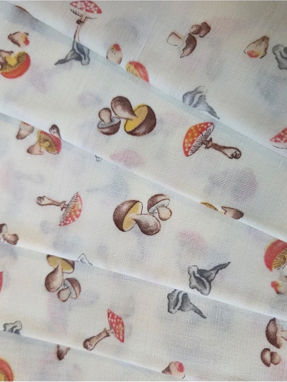 Vintage Mushroom Cottage Core Napkins Set Of 10 Washable